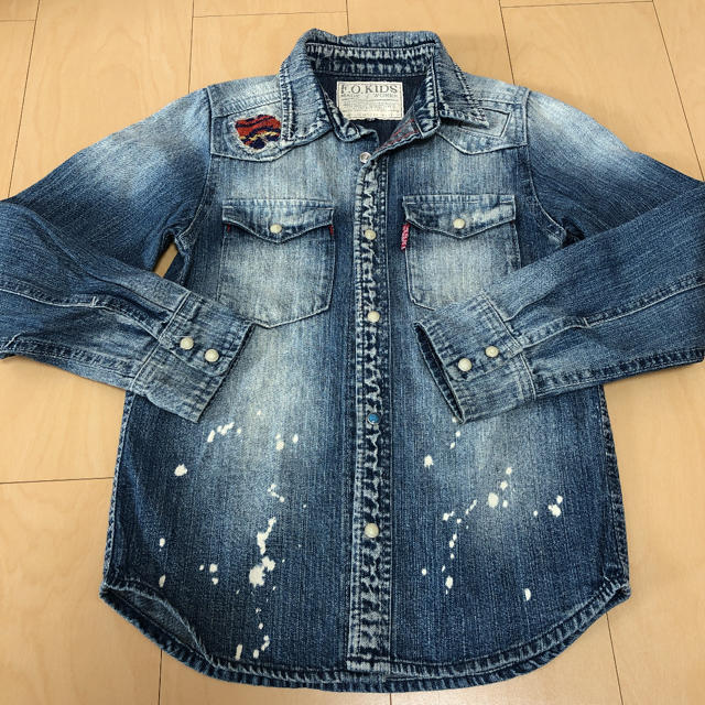 F.O.KIDS(エフオーキッズ)の値下げ！デニムシャツ エフオーキッズ ★130センチ キッズ/ベビー/マタニティのキッズ服男の子用(90cm~)(ジャケット/上着)の商品写真