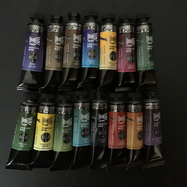 絵の具/ポスターカラースーパービジョン Super Vision 動植物色　15本セット　15ml