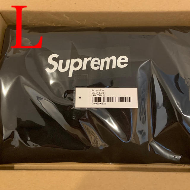 Lサイズ supreme BOX LOGO L/S TEE 黒