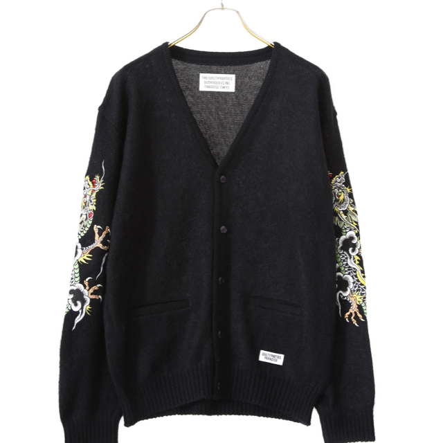 黒MOHAIR CARDIGAN／新品タグ付／送料込 - カーディガン