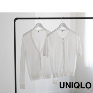 ユニクロ(UNIQLO)のUNIQLO  5分袖　シースルーガーデン(カーディガン)