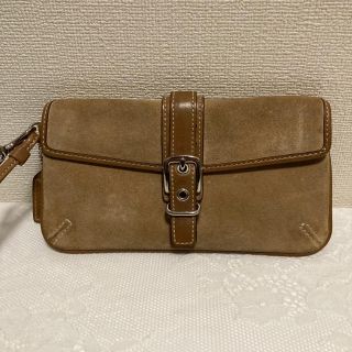 コーチ(COACH)の美品　coach スウェードポーチ(ポーチ)