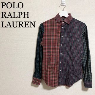 ポロラルフローレン(POLO RALPH LAUREN)の★美品★ポロラルフローレン チェックシャツ レディース 赤 緑 ワンポイントロゴ(シャツ/ブラウス(長袖/七分))