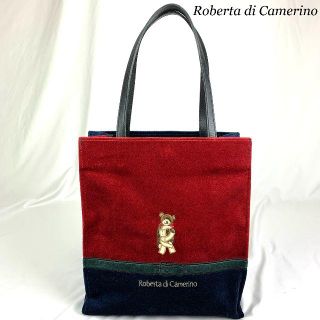 ロベルタディカメリーノ(ROBERTA DI CAMERINO)のRoberta di Camerino　レア品　ベロア　ベアー　トートバッグ(トートバッグ)