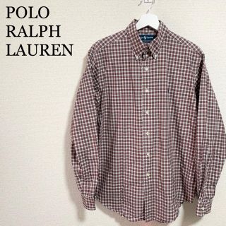 ポロラルフローレン(POLO RALPH LAUREN)のポロラルフローレン チェックシャツ メンズL BDシャツ 長袖 赤 白 緑 ロゴ(シャツ)