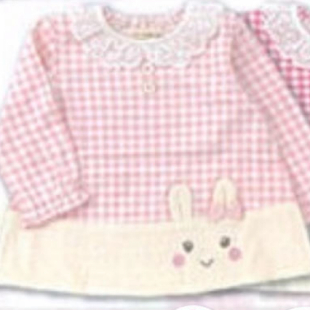 coeur a coeur(クーラクール)のすそうさぎプルオーバ薄ピンク キッズ/ベビー/マタニティのベビー服(~85cm)(シャツ/カットソー)の商品写真