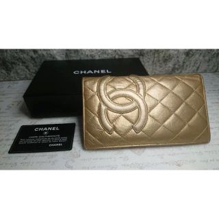シャネル カンボンライン 財布(レディース)(ゴールド/金色系)の通販