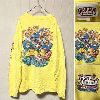 ロンハーマン(Ron Herman)のUSA製 90s RONJON SURF SHOP ロンジョン プリント ロンT(Tシャツ/カットソー(七分/長袖))