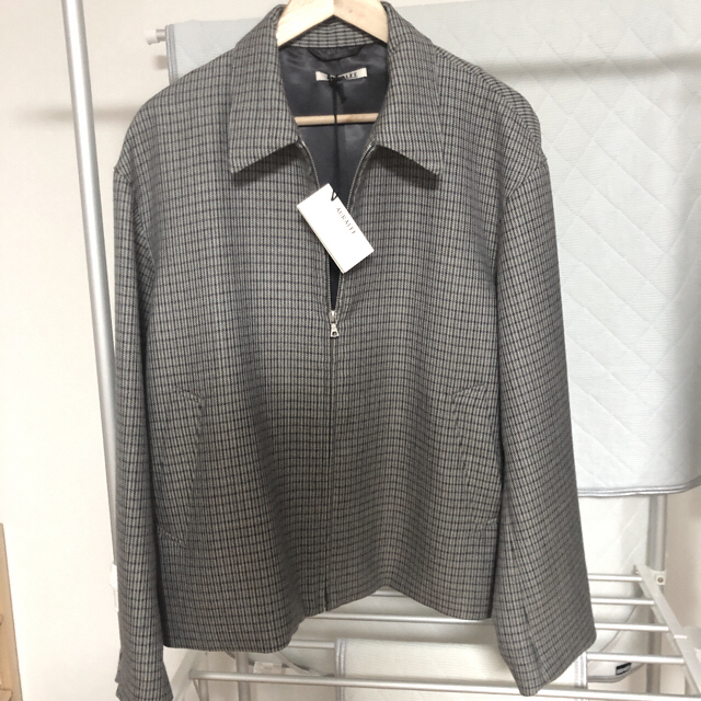 試着のみ】19AW AURALEE ダブルフェイスチェックジップブルゾン | www