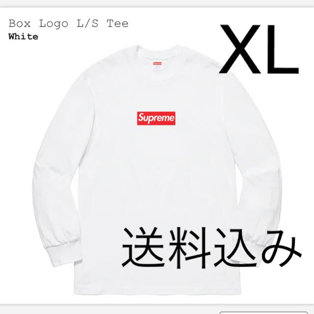 supreme Box Logo L/S White Large Tシャツ