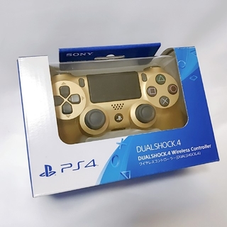 プレイステーション4(PlayStation4)のPS4 純正コントローラー CUH-ZCT2J ゴールド 新品 保証書付(家庭用ゲーム機本体)