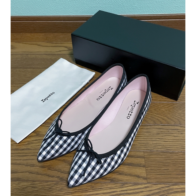 repetto レペット IENA別注 ギンガムチェック ポインテッドトゥバレエ- repetto レペット IENA別注 ギンガムチェック ポインテッドトゥバレエ-
