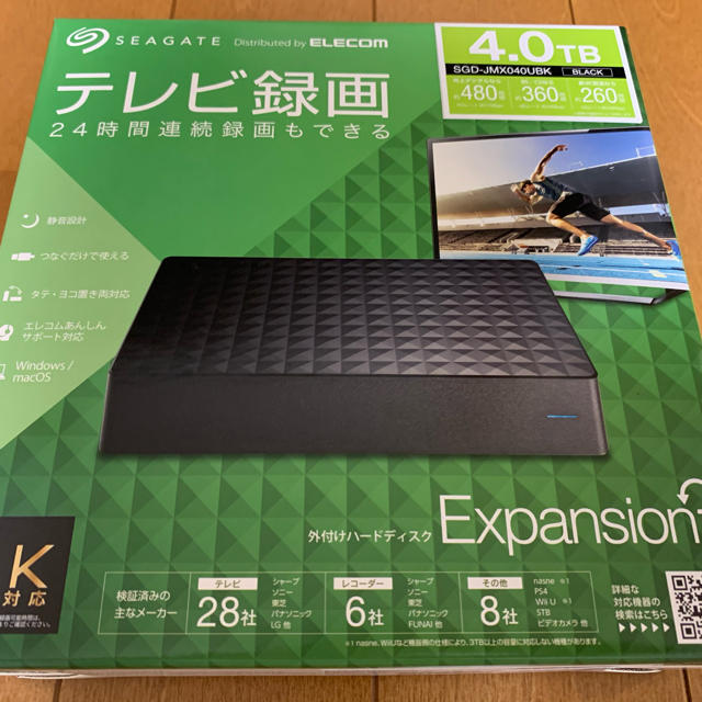 SGD-JMX040UBK Seagate USB3.1 外付けハードディスク