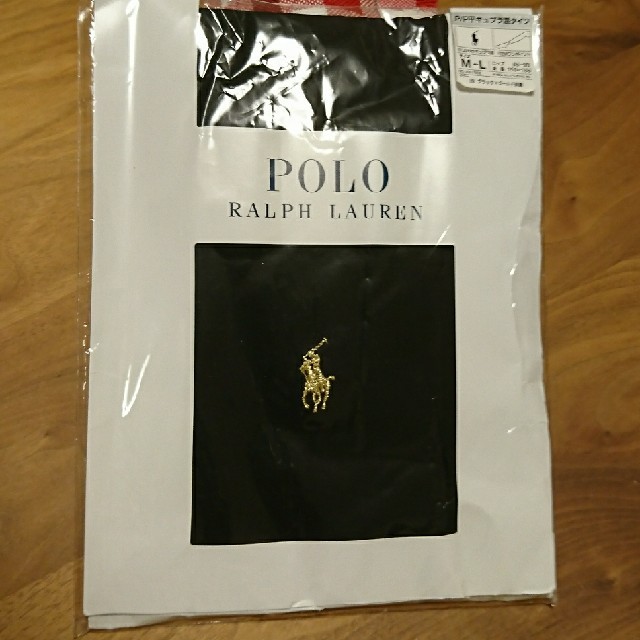 POLO RALPH LAUREN(ポロラルフローレン)のラルフローレン  黒  タイツ M～L 未使用 レディースのレッグウェア(タイツ/ストッキング)の商品写真