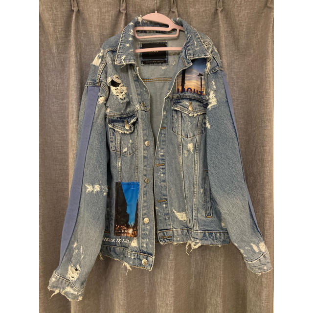 ZARA - ZARA ダメージ オーバーサイズ デニムジャケットの通販 by A's