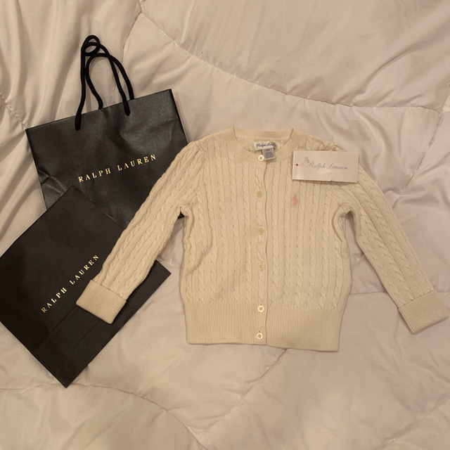 Ralph Lauren(ラルフローレン)の新品未使用⭐︎ラルフローレン　ベビー　カーディガン キッズ/ベビー/マタニティのキッズ服女の子用(90cm~)(カーディガン)の商品写真