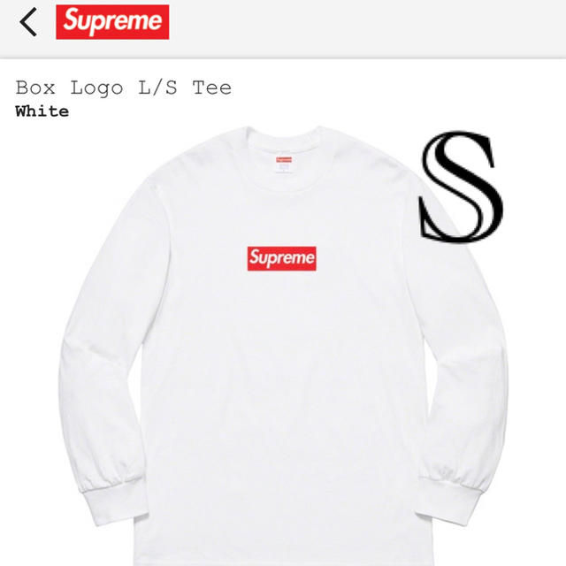 Tシャツ/カットソー(七分/長袖)supreme  Box Logo L/S Tee   White  Small