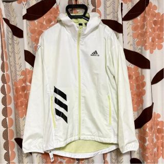 アディダス(adidas)のadidas アディダス ウインドブレーカー　キッズ　レディース ホワイト(パーカー)