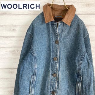 ウールリッチ(WOOLRICH)のレディースMサイズ 古着 デニムジャケット カバーオール チェック柄 #225(Gジャン/デニムジャケット)