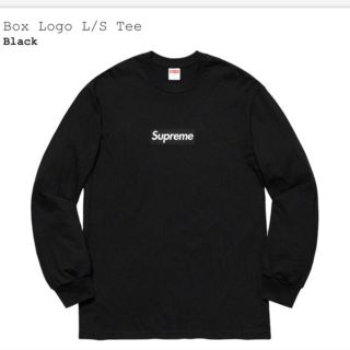 supreme box logo L/S tee black M medium