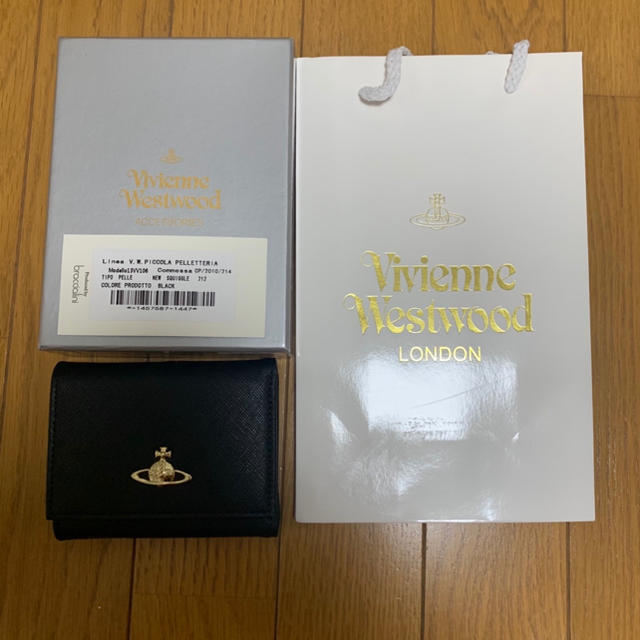 Vivienne Westwood(ヴィヴィアンウエストウッド)のichigo様専用 ヴィヴィアンウエストウッド がま口三つ折財布 黒 レディースのファッション小物(財布)の商品写真