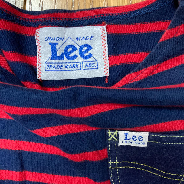 Lee(リー)のお値下げ　Lee ボーダーワンピース110 120 キッズ/ベビー/マタニティのキッズ服女の子用(90cm~)(ワンピース)の商品写真