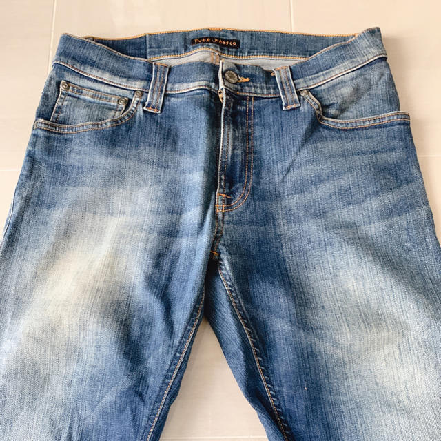 Nudie Jeans(ヌーディジーンズ)のNudieJeansヌーディージーンズデニム32メンズLサイズ中古細身スキニー メンズのパンツ(デニム/ジーンズ)の商品写真