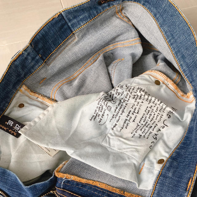 Nudie Jeans(ヌーディジーンズ)のNudieJeansヌーディージーンズデニム32メンズLサイズ中古細身スキニー メンズのパンツ(デニム/ジーンズ)の商品写真