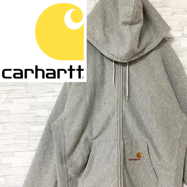 carhartt - カーハート パーカー 刺繍ロゴ ゆるダボ グレー XLの+