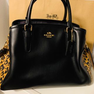 コーチ(COACH)の美品 COACH  ヒョウ柄 2WAY トートバッグ(トートバッグ)