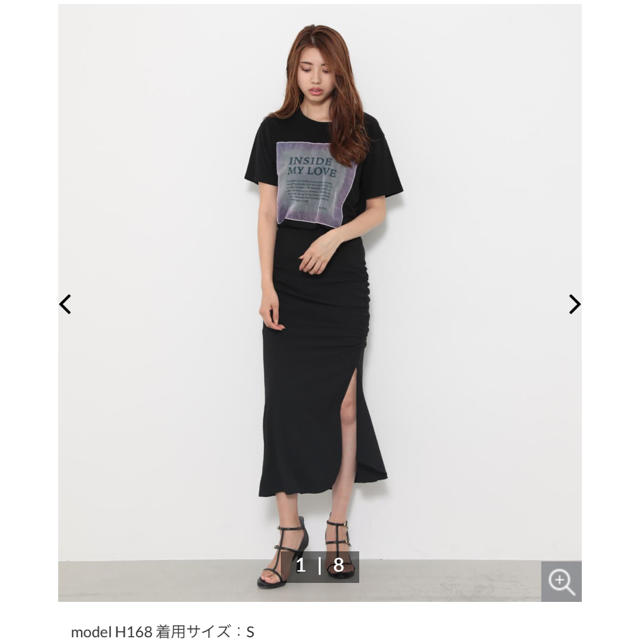 rienda(リエンダ)のギャザーマーメイドスカート レディースのスカート(ひざ丈スカート)の商品写真