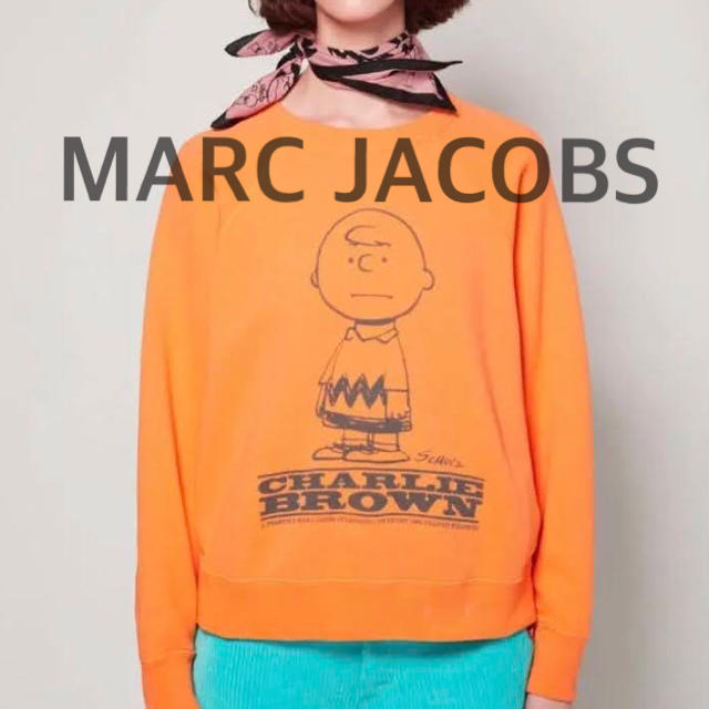 MARC JACOBS(マークジェイコブス)のマークジェイコブス　ピーナッツ　コラボ　スウェット　オレンジ　秋服 レディースのトップス(トレーナー/スウェット)の商品写真