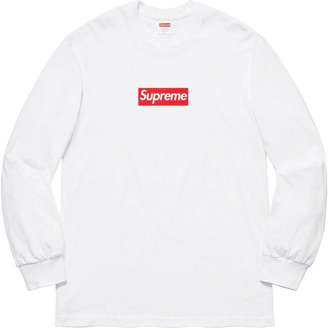 納品書原本付 Supreme Box  Logo L/S Tee 黒