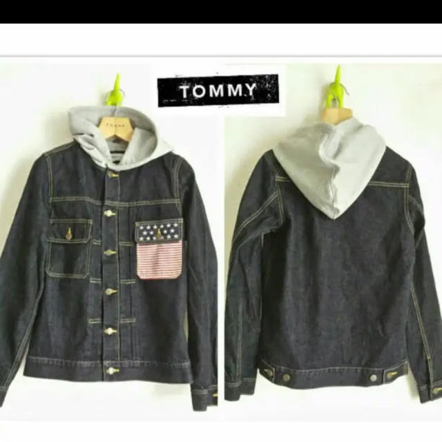 TOMMY(トミー)の値下げトミーTommyフードデニムジャケット星条旗Mbeamschumsgsc メンズのジャケット/アウター(Gジャン/デニムジャケット)の商品写真