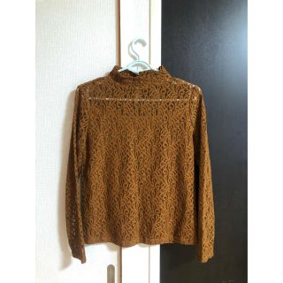 マウジー(moussy)の【値下げしました！新品未使用】マウジー　レース　ブラウス　ブラウン　トップス　(シャツ/ブラウス(長袖/七分))