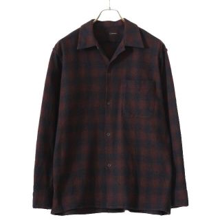 コモリ(COMOLI)のCOMOLI 20AW ウールチェック オープンカラーシャツ BROWN(シャツ)