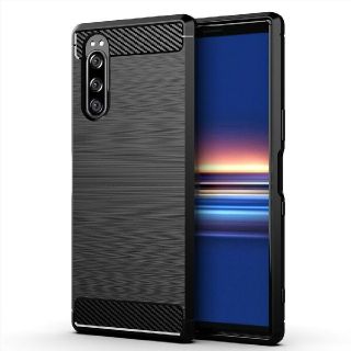 sony Xperia1 Ⅱ ブラック カーボンファイバーケース(Androidケース)