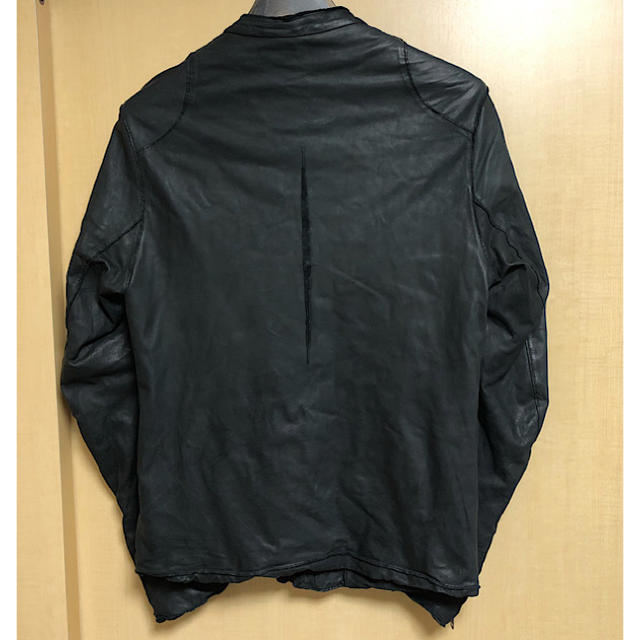 美品シシsisiiオールブラック定番レザーシングルライダース黒S
