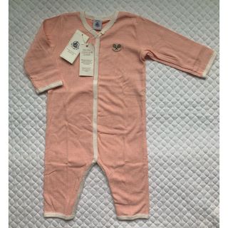 プチバトー(PETIT BATEAU)のプチバトー　ロンパース  12m74cm 新品未使用(ロンパース)