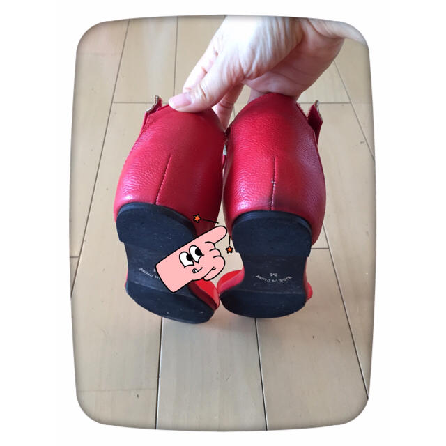 EMODA(エモダ)のレッドペタンコサンダル レディースの靴/シューズ(サンダル)の商品写真