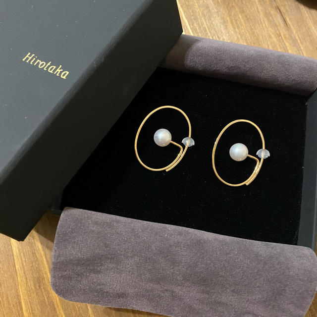 新品hirotaka Akoya Pearl Floating Earrring