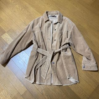 ザラ(ZARA)のZARA コーデュロイ　オーバーサイズ　コーデュロイジャケット　ブラウン(その他)