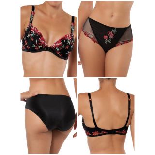 ラペルラ(LA PERLA)のLISE CHARMELリズシャルメルARTY FLOWER 70C/2(ブラ&ショーツセット)