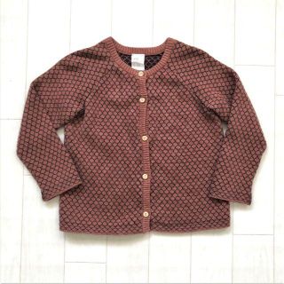 エイチアンドエム(H&M)の美品★ H&M Exclusive オーガニックコットン格子柄ニットカーデ(ニット/セーター)