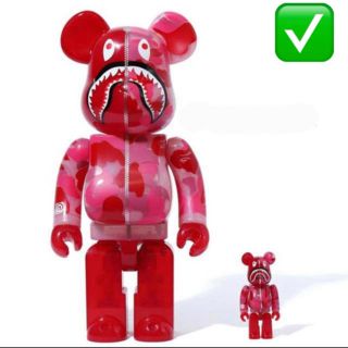 アベイシングエイプ(A BATHING APE)のBAPE CAMO BE@RBRICK 100% & 400% PINK 新品(その他)