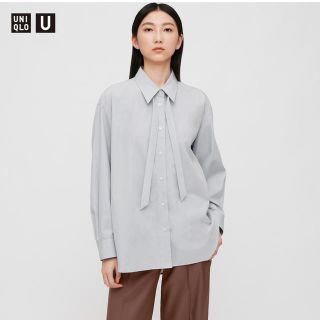 ユニクロ(UNIQLO)のUniqlo U オーバーサイズボウタイシャツ(シャツ/ブラウス(長袖/七分))