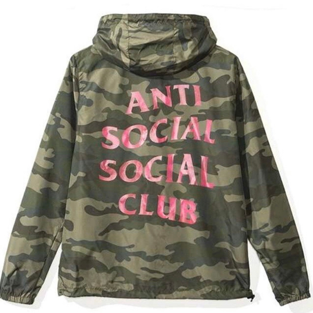 anti social social club windbreaker camo