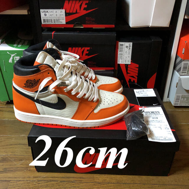 NIKE(ナイキ)のJordan1 reverse shattered backboard 26cm メンズの靴/シューズ(スニーカー)の商品写真