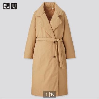 ユニクロ(UNIQLO)のパデットコート【カラー: 32 BEIGE】UNIQLOサイズはL(ロングコート)