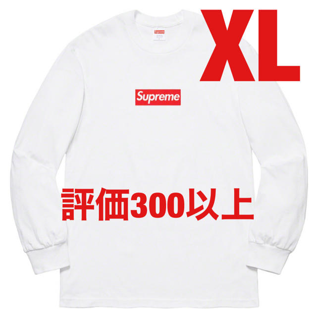 メンズXLサイズ supreme Box Logo L/S Tee White 白